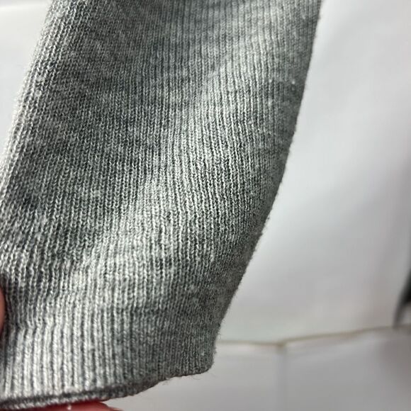 Loft Gray long button front cardigan sweater with pockets EUC size small - Picture 5 of 12